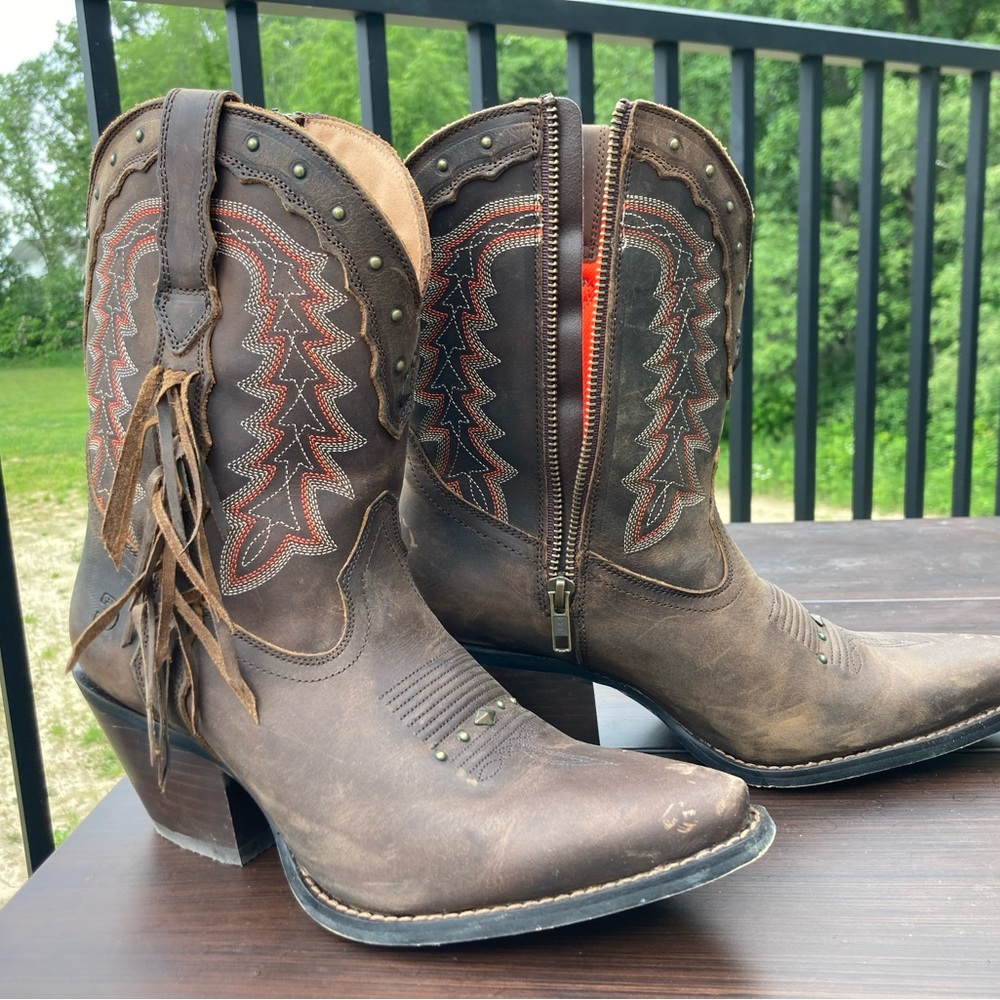 Durango Crush Women's Roasted Pecan Bootie Western Boot Size 9(M)